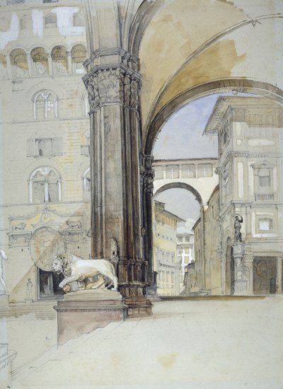 Florence: The Palazzo Vecchio and the Uffizi by John Frederick Lewis